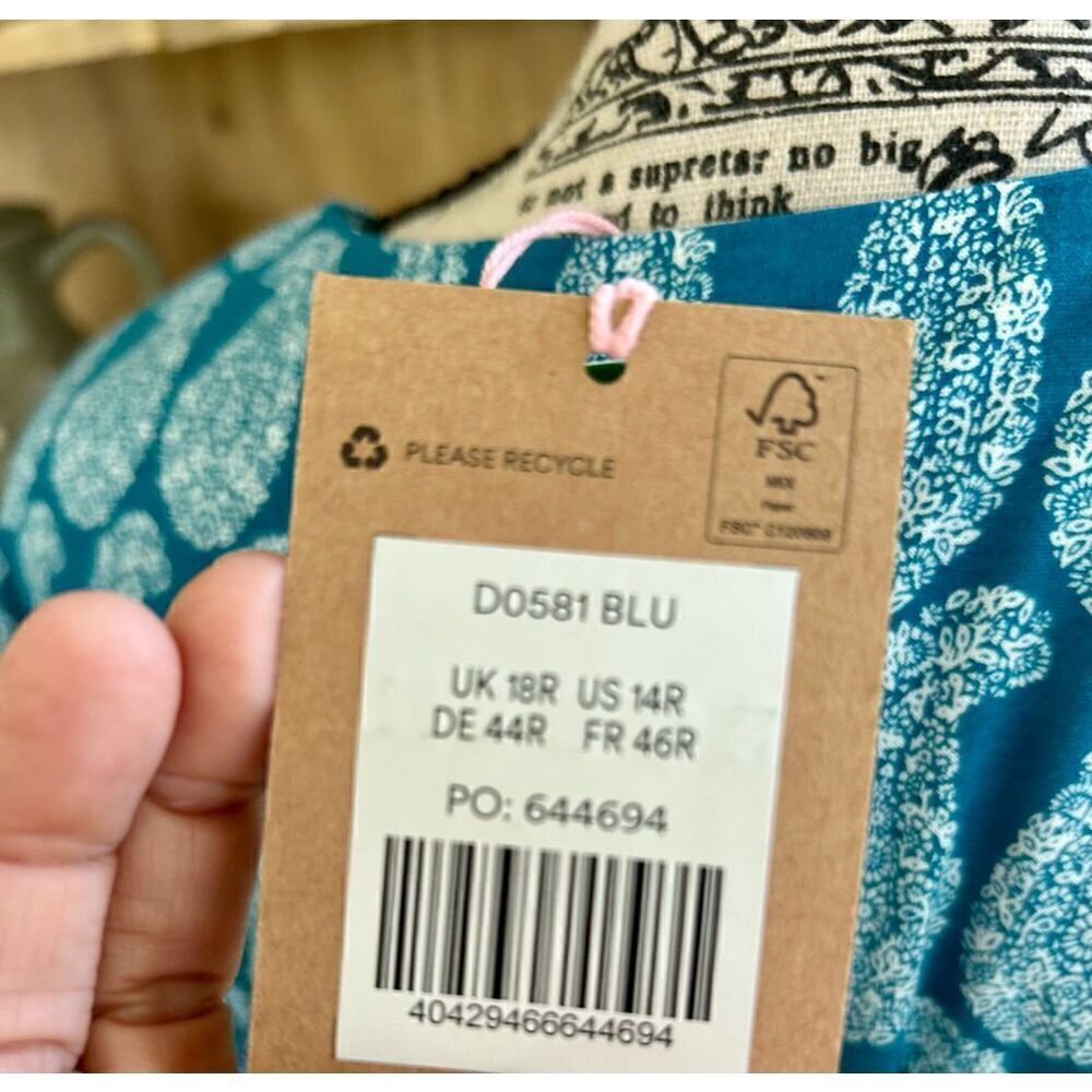Boden Paisley Short Sleeve Jersey Dress NWT - Picture 7 of 13